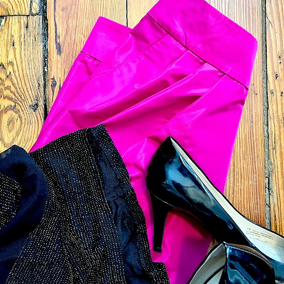 NWT - BANANA REPUBLIC Vibrant Fuchsia Skirt - Picture 12 of 15